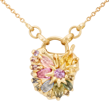 Pastel Rainbow Fantaisie Padlock Necklace - Made to Order